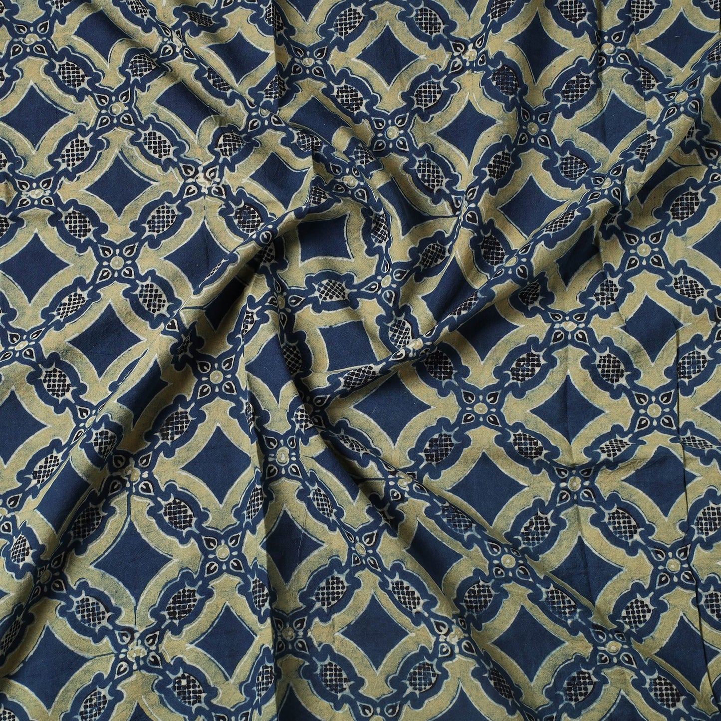  Ajrakh Block Printed Cotton Precut Fabric 02 