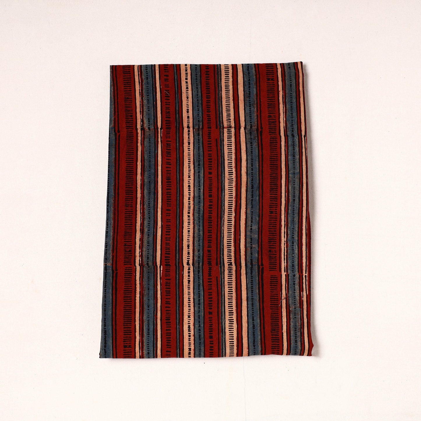 Multicolor - Ajrakh Block Printed Cotton Precut Fabric (1 meter) 46