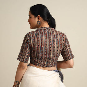 Buy Ajrakh Block Printed Cotton Stitched Blouse Online at iTokri.com