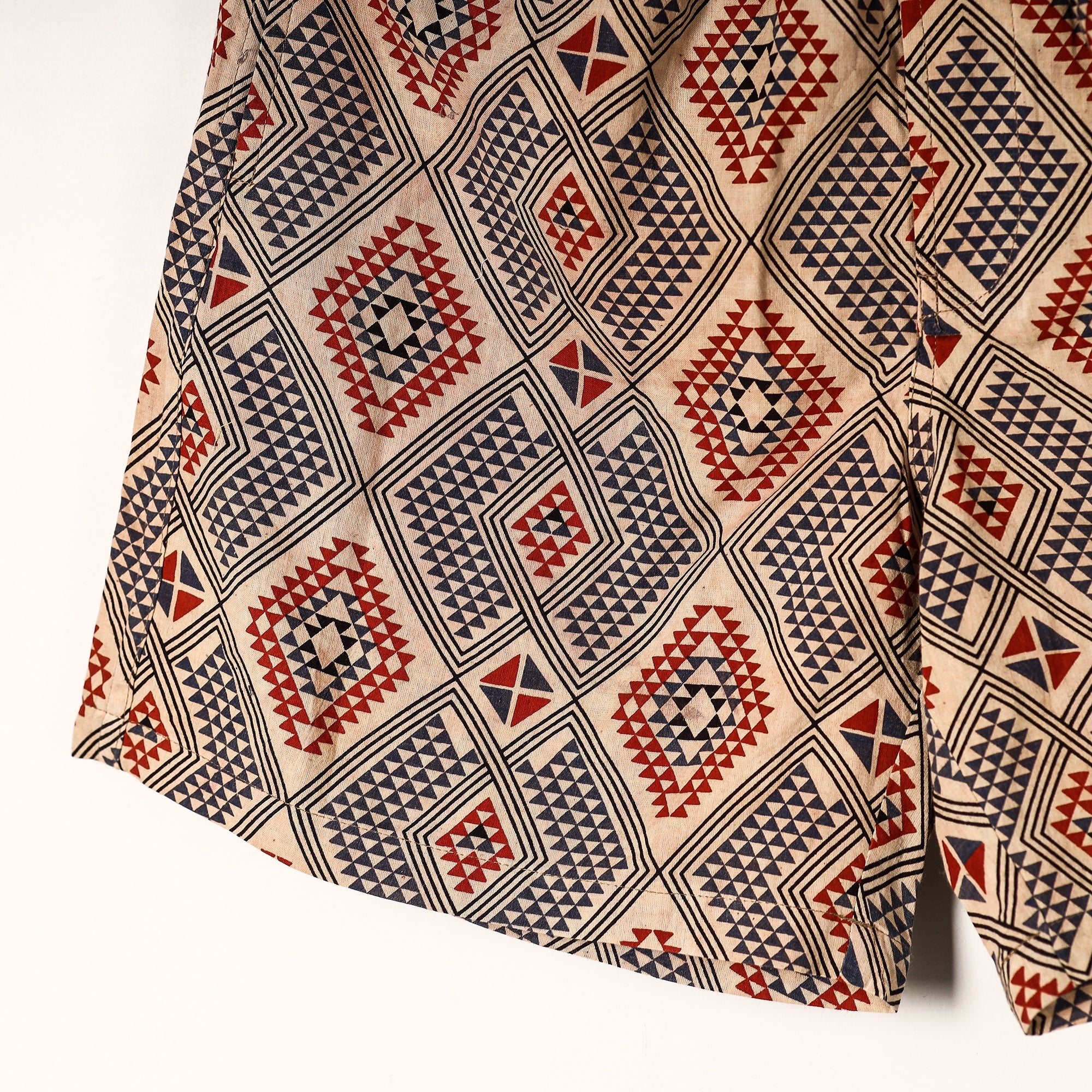  Ajrakh Block Printed Cotton Unisex Boxer/Shorts 