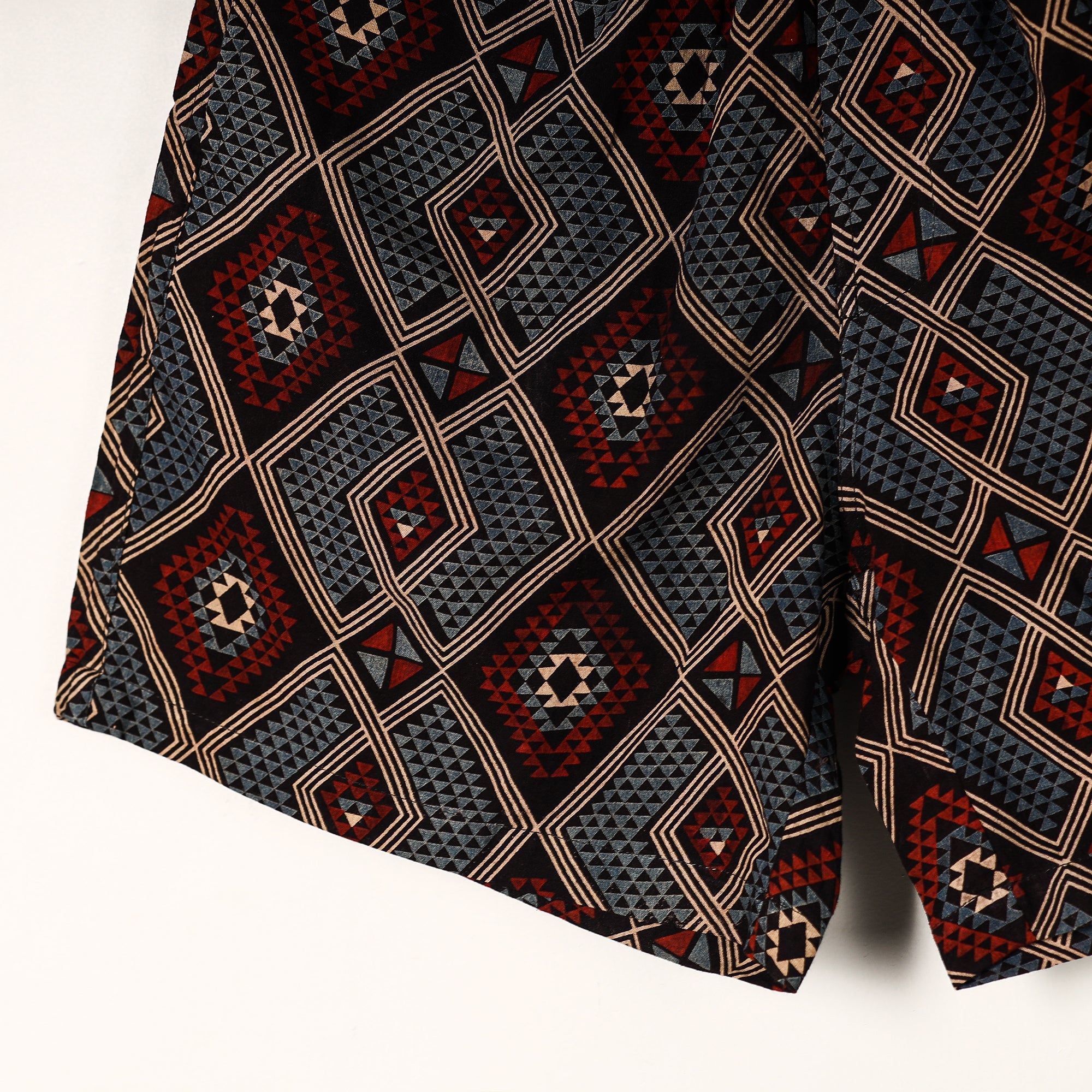 Ajrakh Block Printed Cotton Unisex Boxer/Shorts 