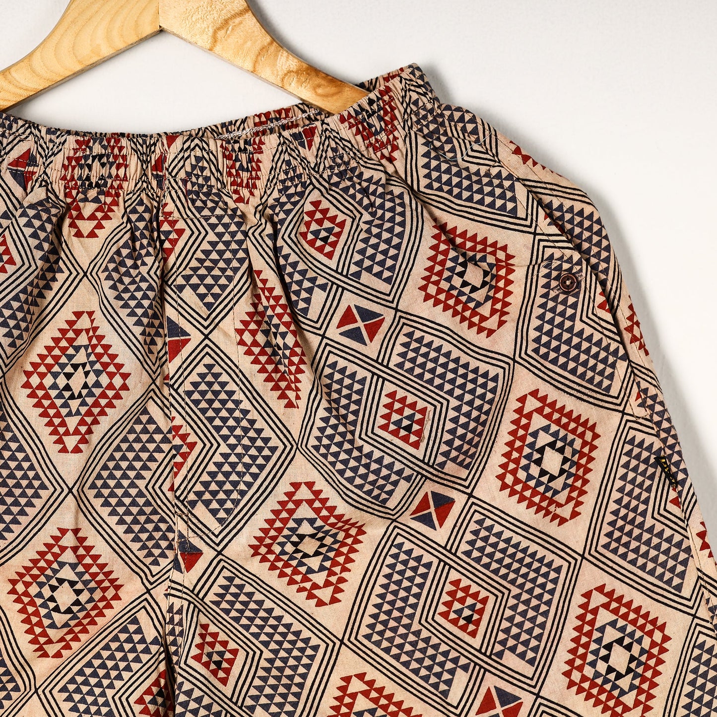  Ajrakh Block Printed Cotton Unisex Boxer/Shorts 