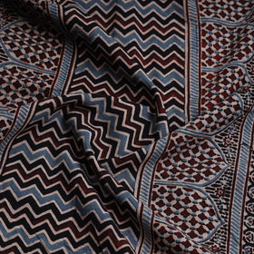 Buy Ajrakh Block Printed Cotton Kurta Material - 3 meter Online at iTokri.com