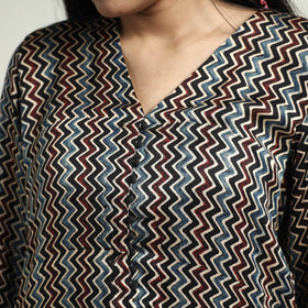  Ajrakh Block Printed Modal Silk Kurta with Palazzo Set 