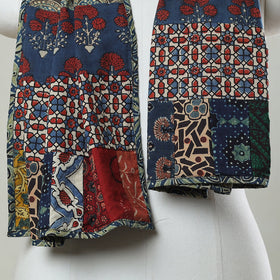  Ajrakh Block Printed Patchwork Cotton Stole 17 