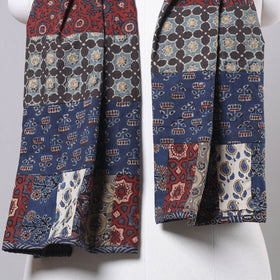 Ajrakh Block Printed Patchwork Cotton Stole