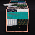Multicolor Block Printed Patchwork Cotton Table Runner 