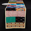 Multicolor Block Printed Patchwork Cotton Table Runner