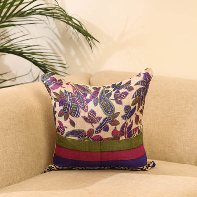 Buy Printed Tussar Silk Cushion Cover