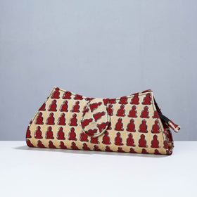 Multicolor Block Printing Cotton Clutch