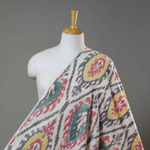 Multicolor Pure Cotton Central Asian Pochampally Ikat Fabric