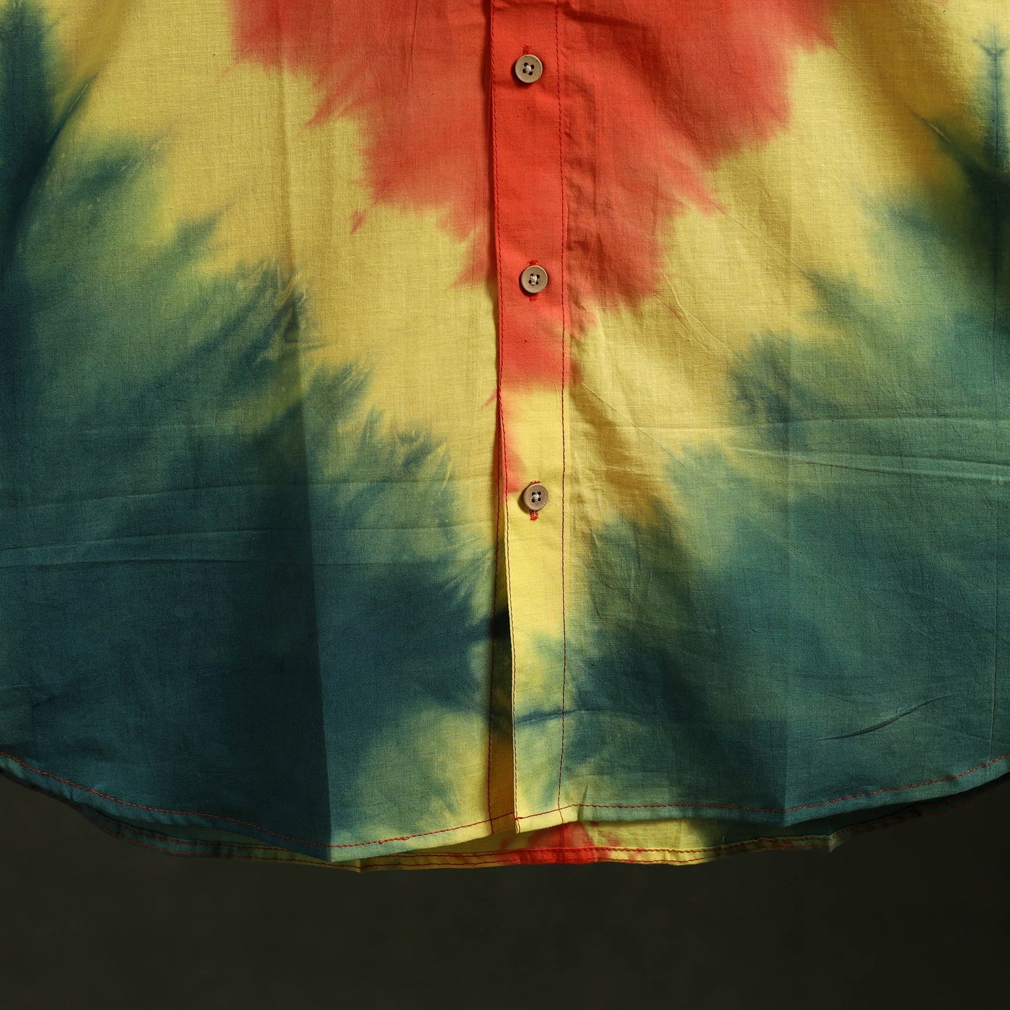 Pure cotton half sleeve tie-dye men shibori shirt 12