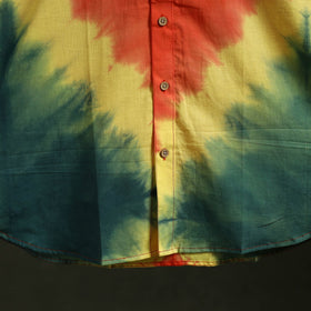 Pure cotton half sleeve tie-dye men shibori shirt 12