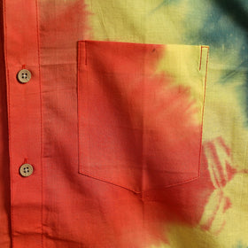 Pure cotton half sleeve tie-dye men shibori shirt 12