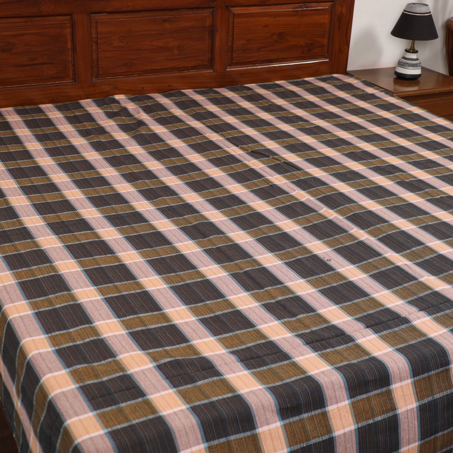 Buy Pure Handloom Cotton Double Bed Cover (108 x 90 in) 02 Online at iTokri.com