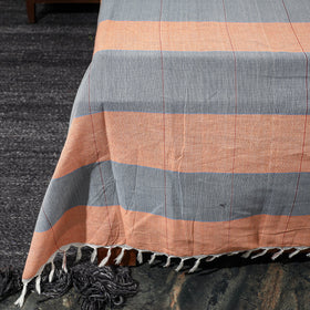 Multicolor - Pure Handloom Cotton Double Bed Cover (108 x 90 in)