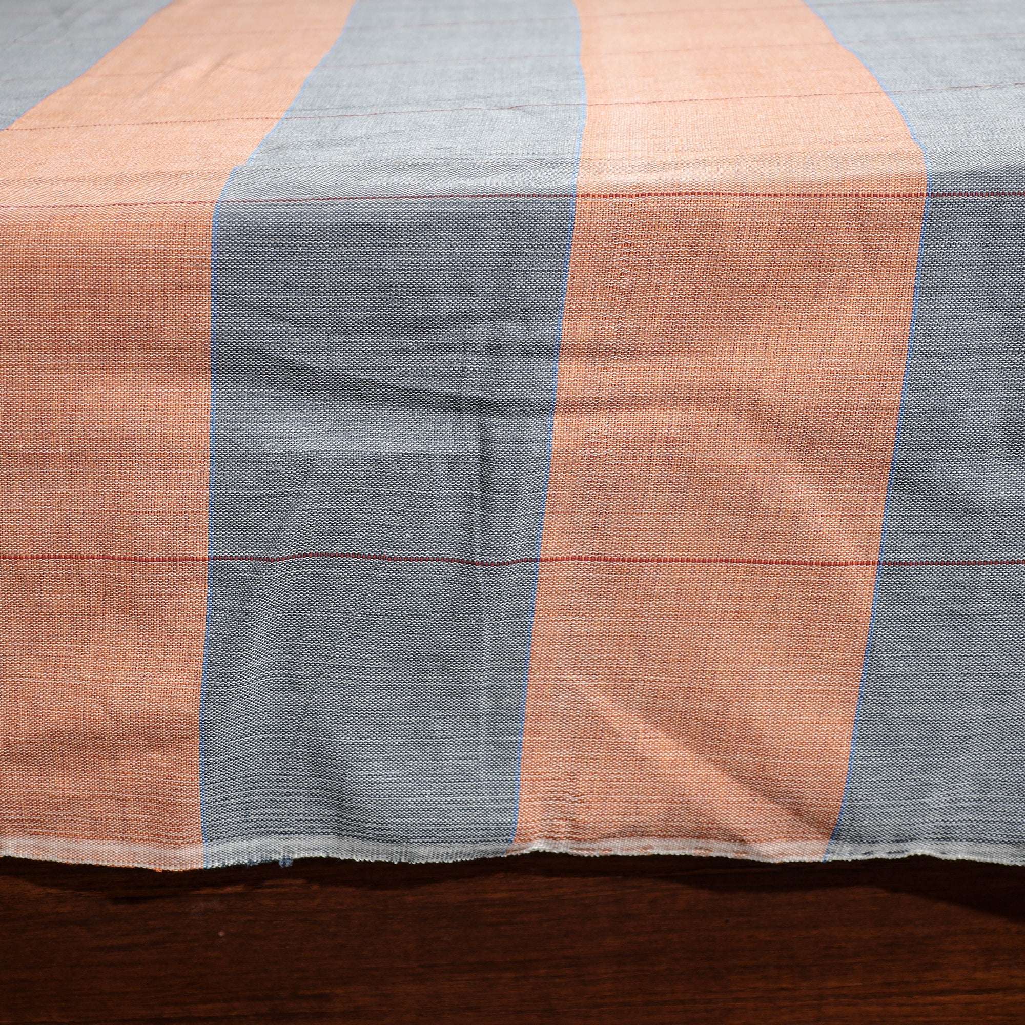 Multicolor - Pure Handloom Cotton Double Bed Cover (108 x 90 in)