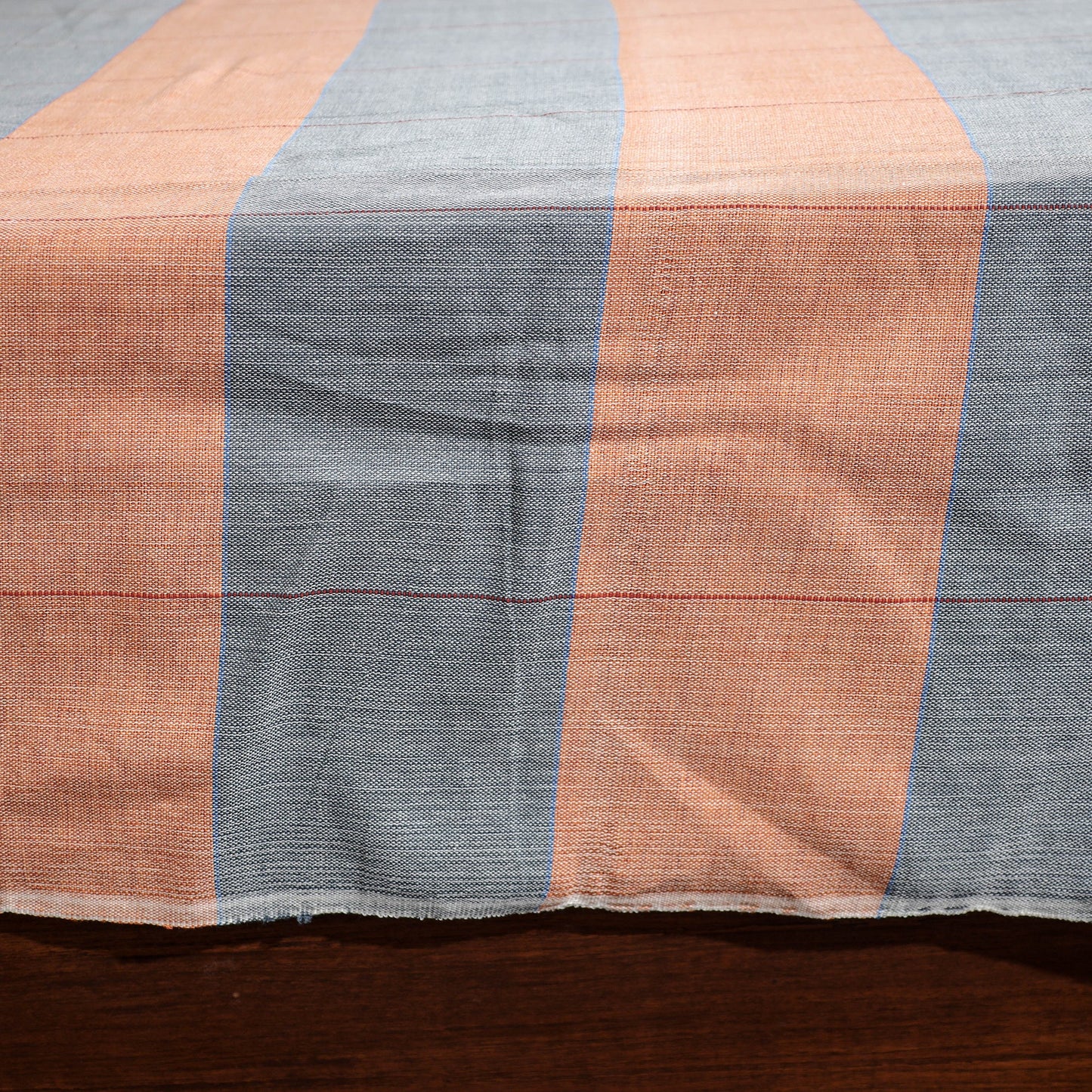 Multicolor - Pure Handloom Cotton Double Bed Cover (108 x 90 in)