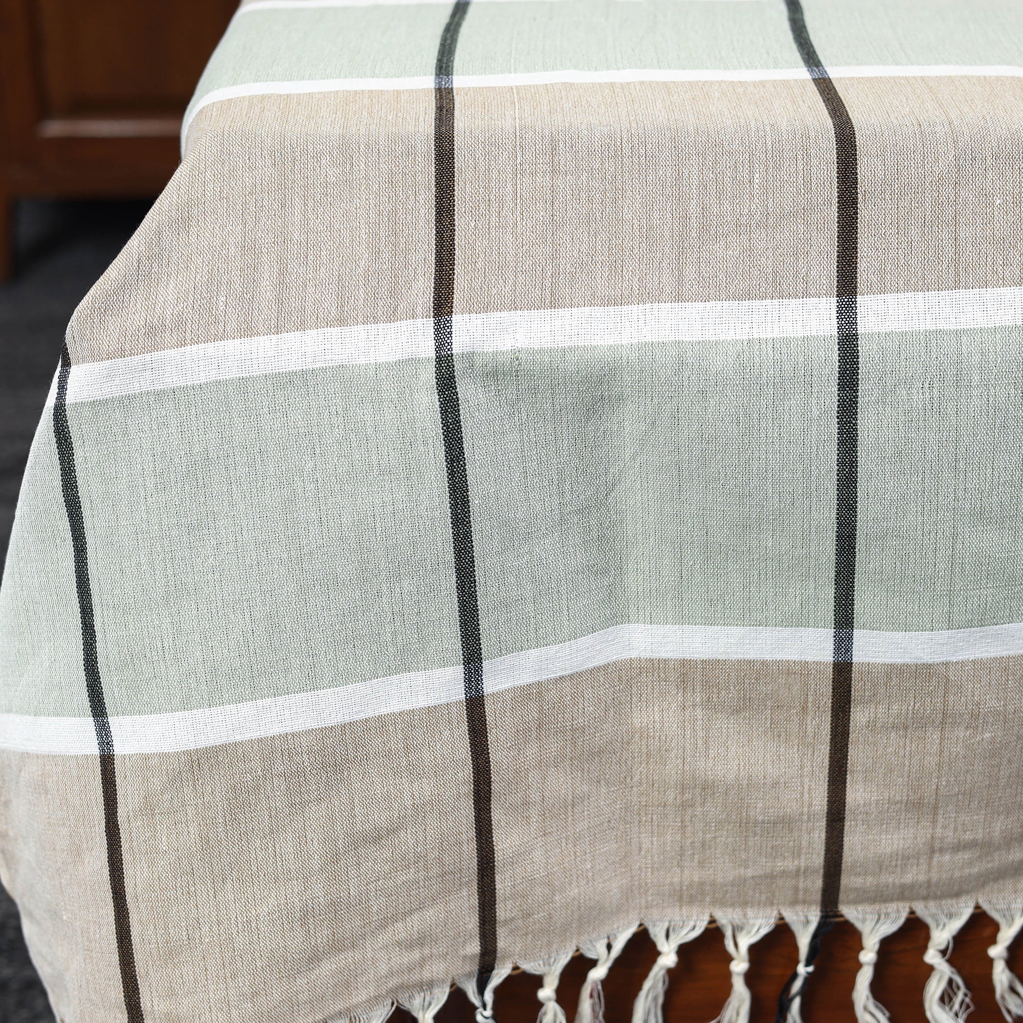 Multicolor - pure handloom double cotton bed sheet (93 x 90