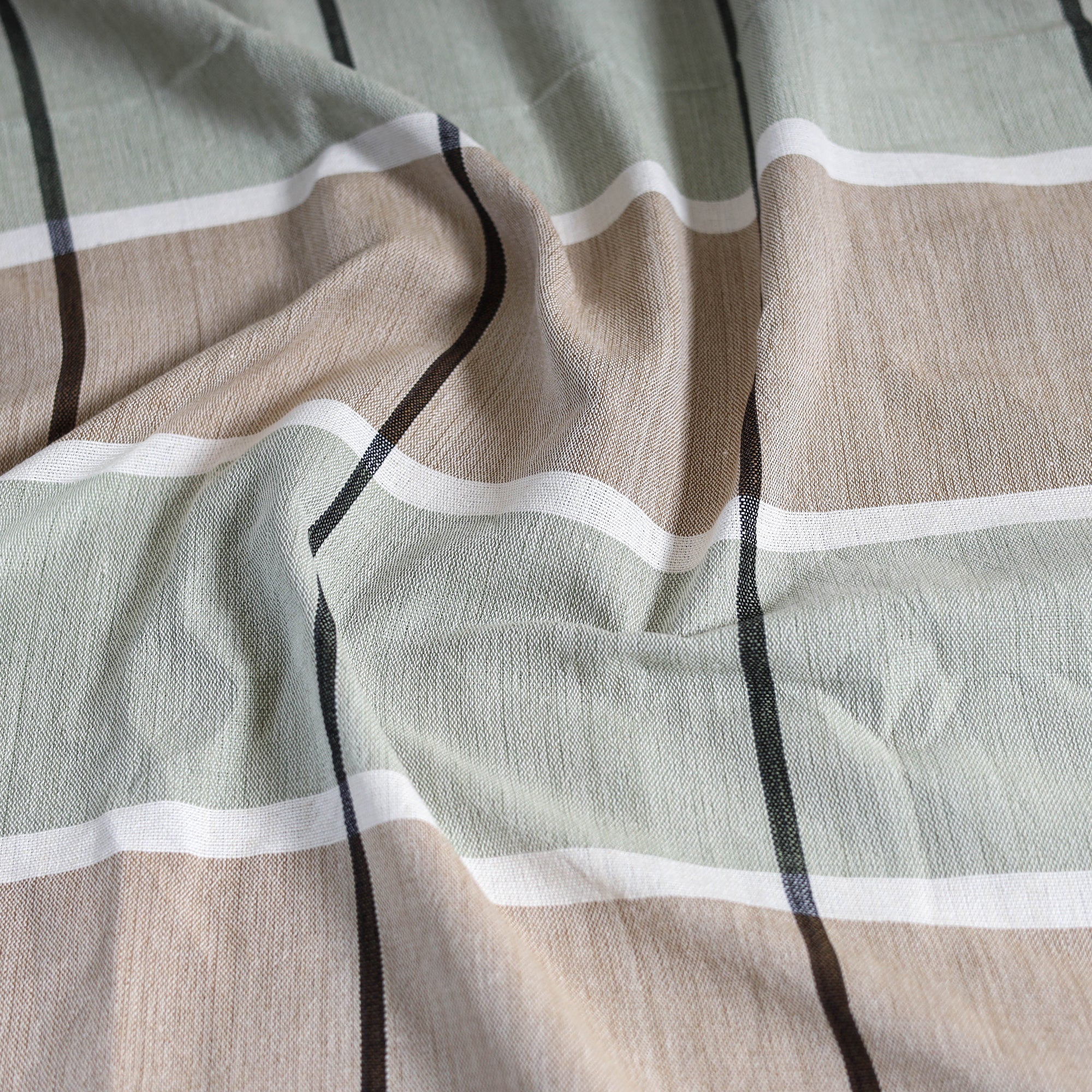 Multicolor - pure handloom double cotton bed sheet (93 x 90