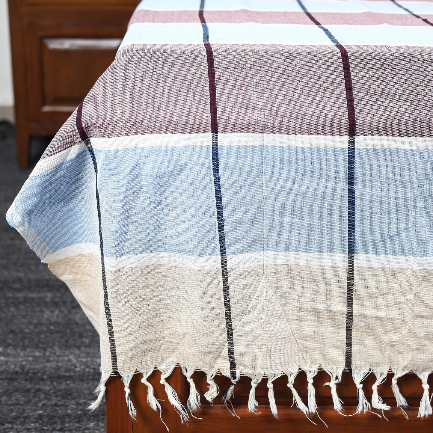 Buy Multicolor Pure Handloom Double Cotton Bed Sheet