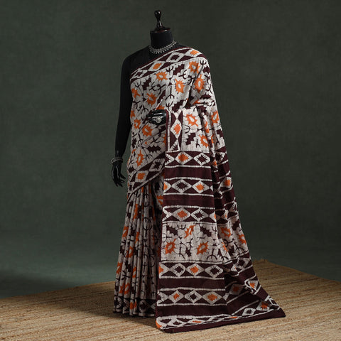 Pure mul cotton hand block batik print saree 42