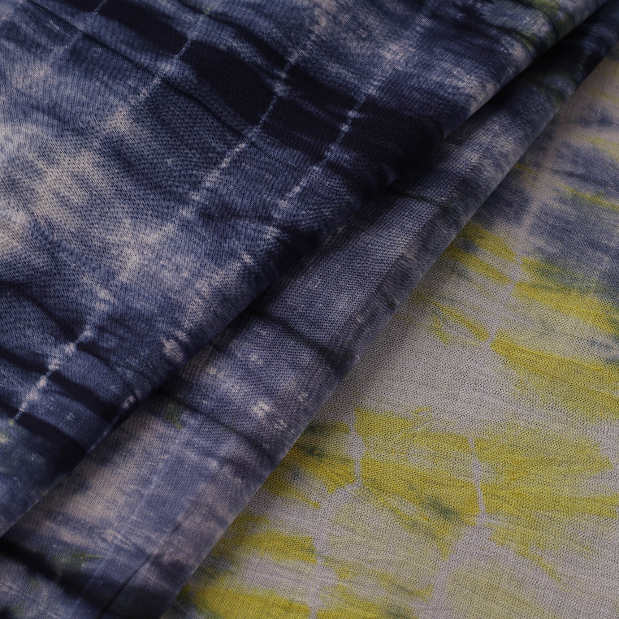 Pure mul cotton tie-dye shibori fabric 11 - handcrafted