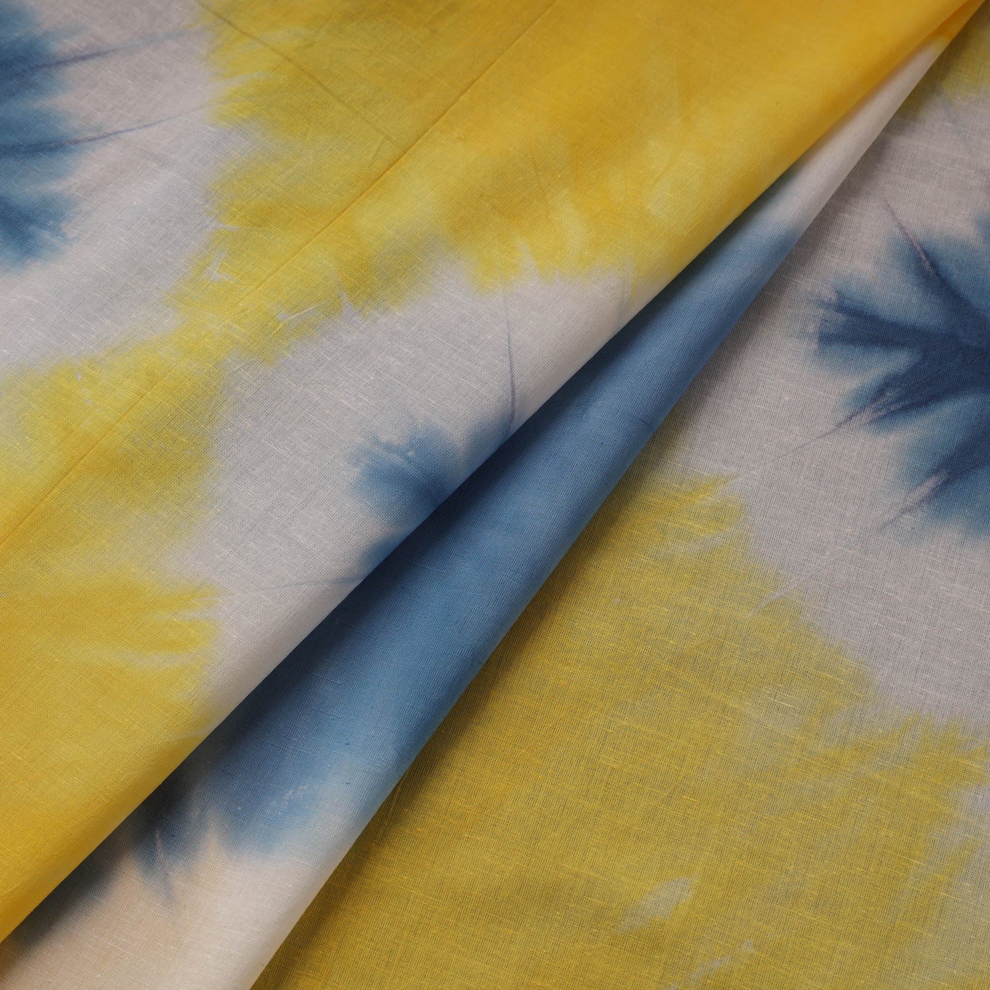 Pure mul cotton tie-dye shibori fabric 15 - handcrafted