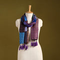Multicolor - pure silk patchwork stole with tassels 22