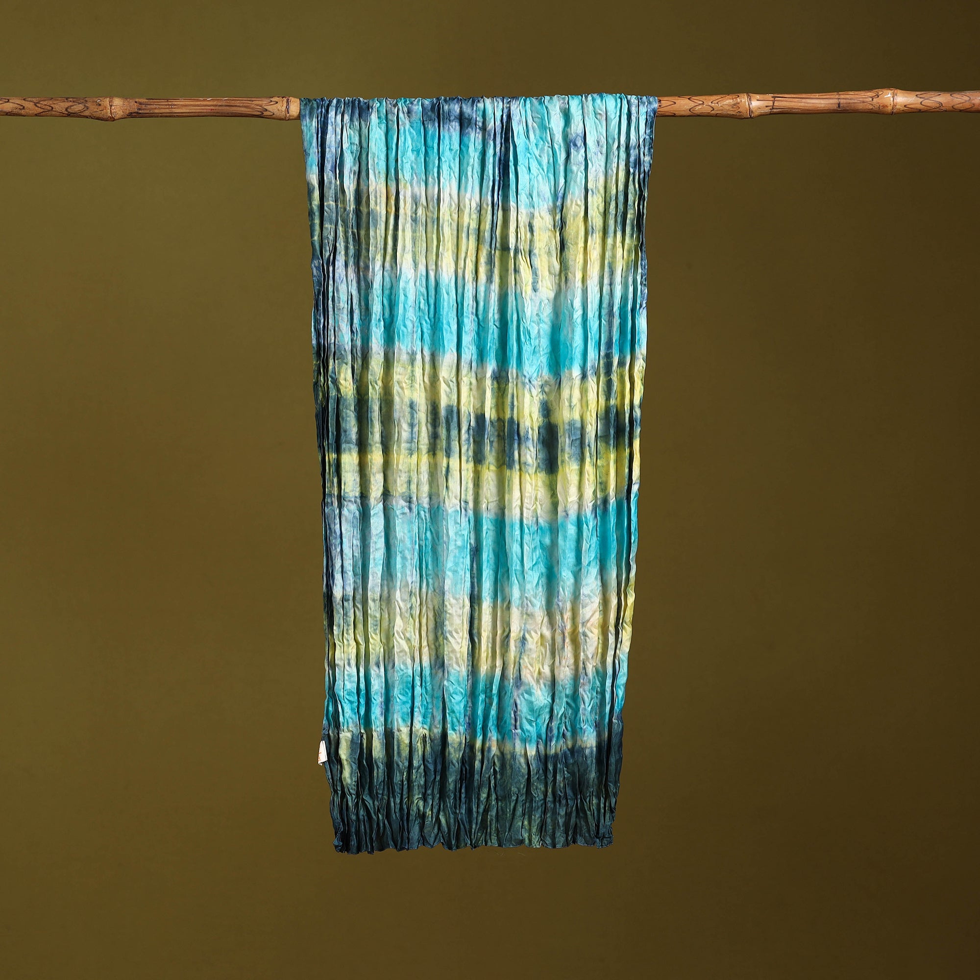 Multicolor - pure silk tie-dye shibori stole 101