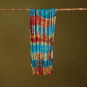 Multicolor - pure silk tie-dye shibori stole 102