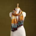 Multicolor - pure silk tie-dye shibori stole 103