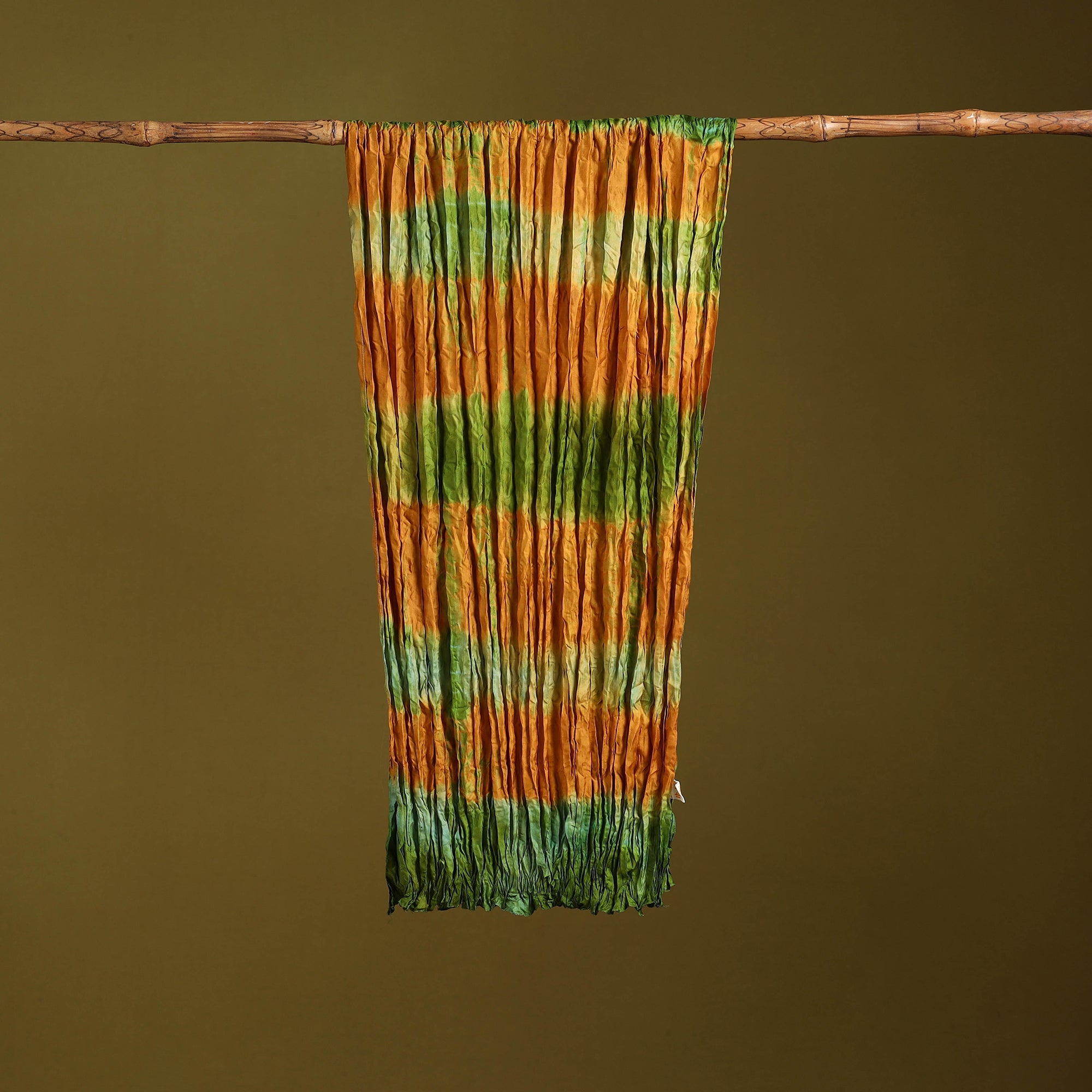 Multicolor - pure silk tie-dye shibori stole 104