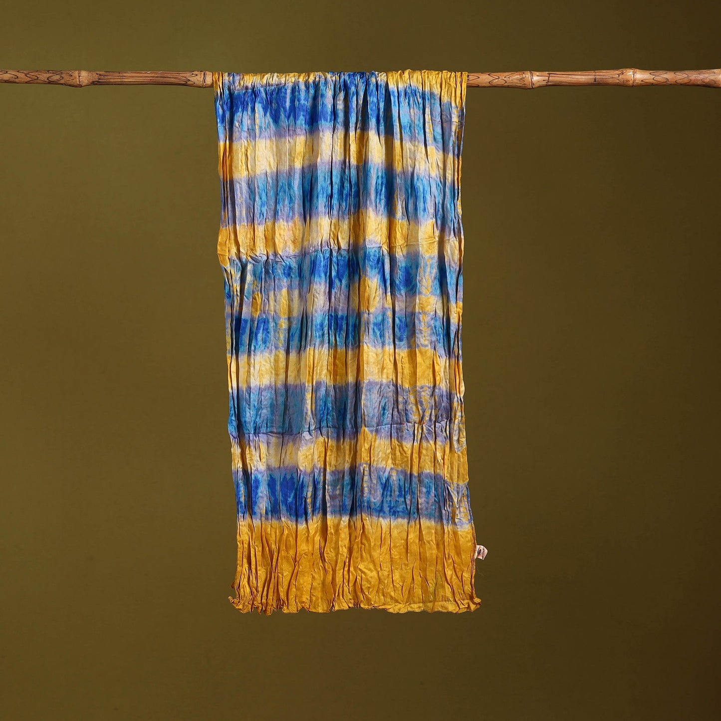 Multicolor - pure silk tie-dye shibori stole 105