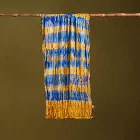 Multicolor - pure silk tie-dye shibori stole 105