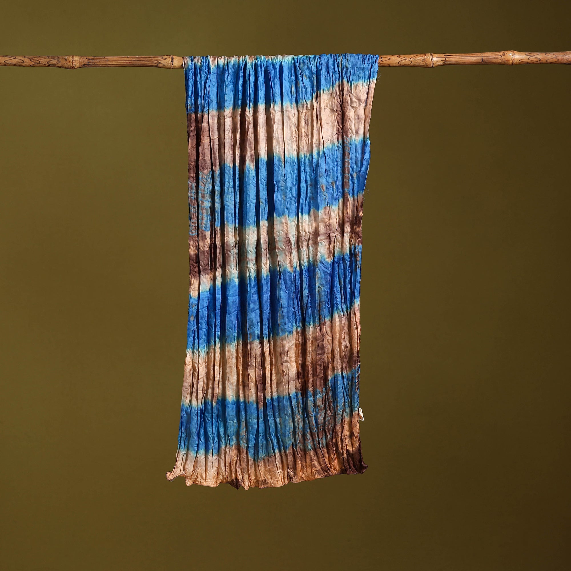 Multicolor - pure silk tie-dye shibori stole 106