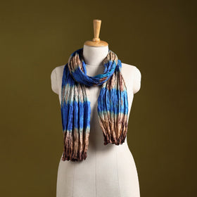 Multicolor - pure silk tie-dye shibori stole 108