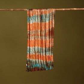 Multicolor - pure silk tie-dye shibori stole 109