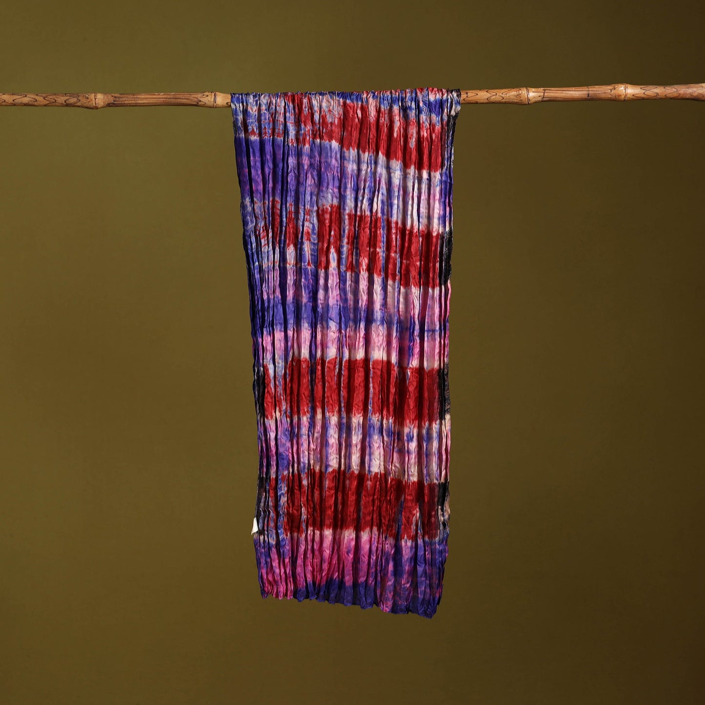 Multicolor - pure silk tie-dye shibori stole 111