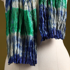 Multicolor - pure silk tie-dye shibori stole 113