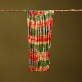 Multicolor - pure silk tie-dye shibori stole 118