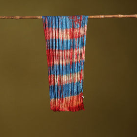 Multicolor - pure silk tie-dye shibori stole 119