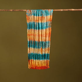 Multicolor - pure silk tie-dye shibori stole 120