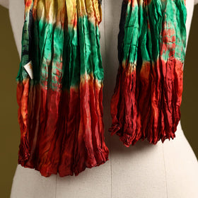 Multicolor - pure silk tie-dye shibori stole 121