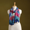 Multicolor - pure silk tie-dye shibori stole 123