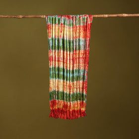 Multicolor - pure silk tie-dye shibori stole 124