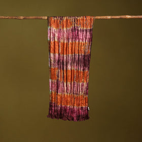 Multicolor - pure silk tie-dye shibori stole 127
