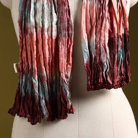 Multicolor - pure silk tie-dye shibori stole 130