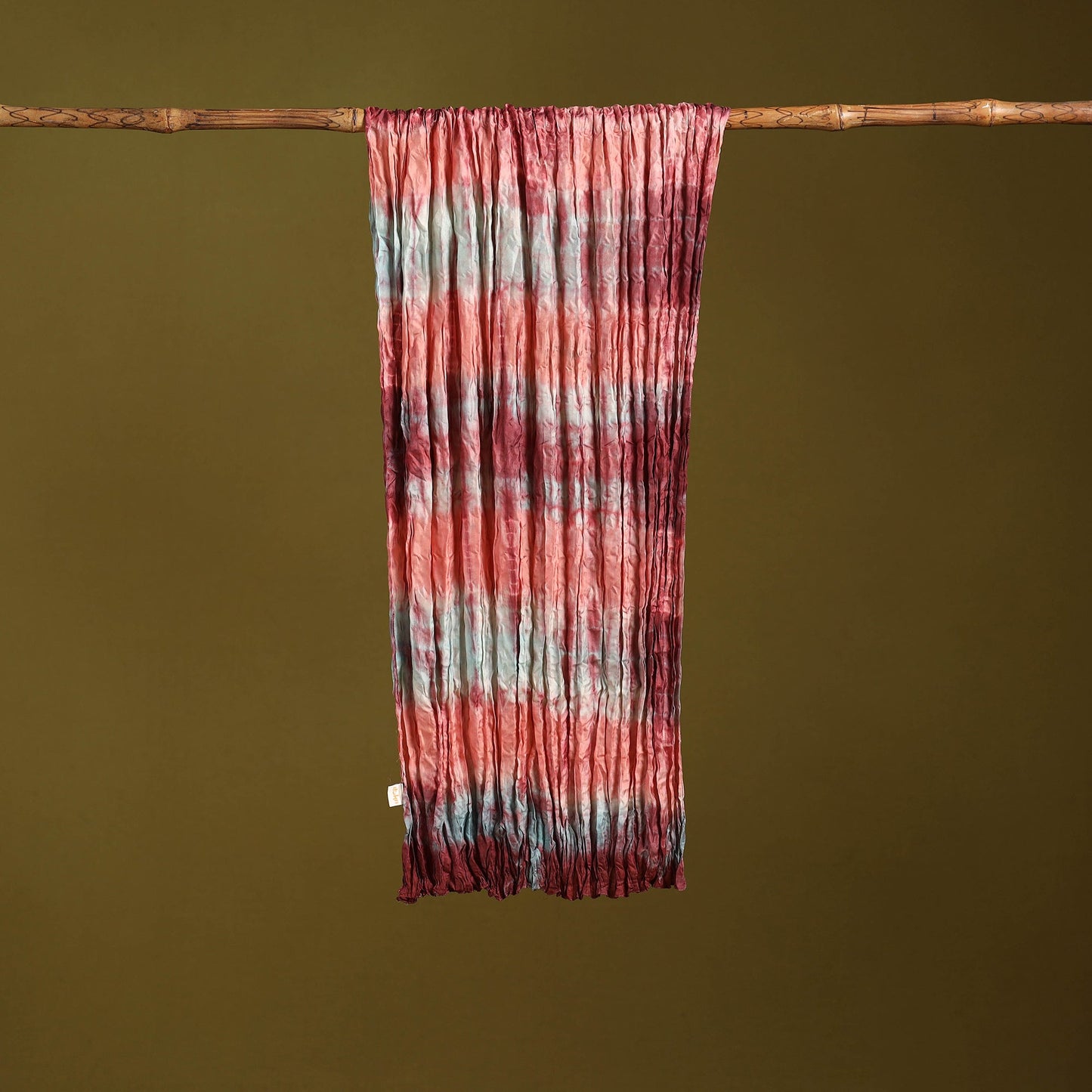 Multicolor - pure silk tie-dye shibori stole 130