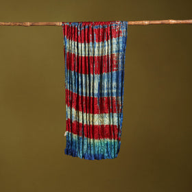 Multicolor - pure silk tie-dye shibori stole 132